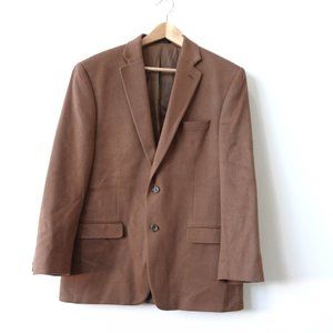 Brown Blazer Mens 42R Cashmere‎ Suit Italian Coat Formal Business Tollegno 1900